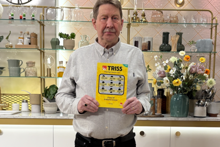 Lars skrapade Triss i tv. Foto: Svenska Spel