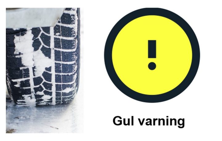 SMHI varning gul på vintern