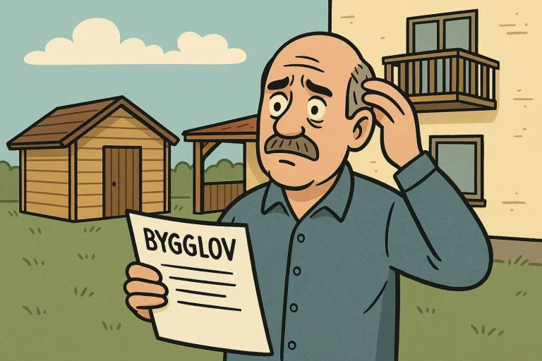 Man med bygglov AI-genererad