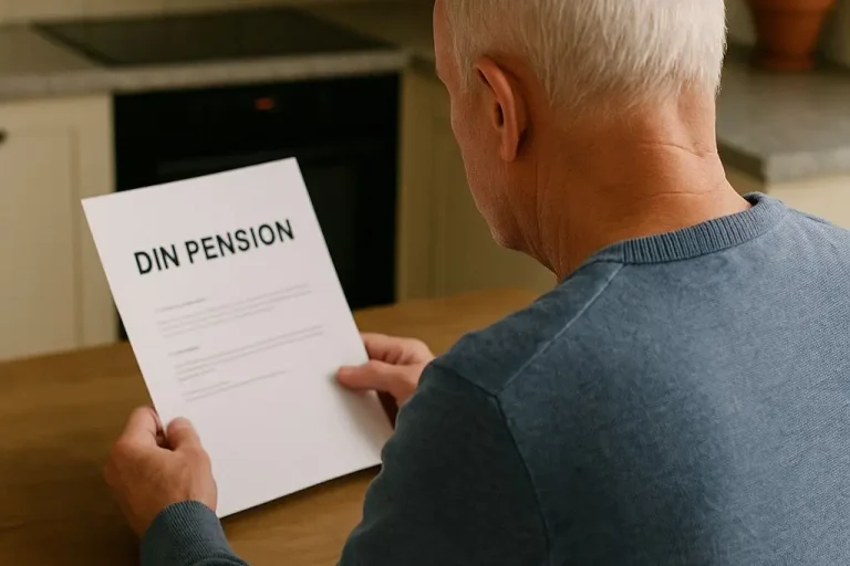 Man med pension AI-genererad