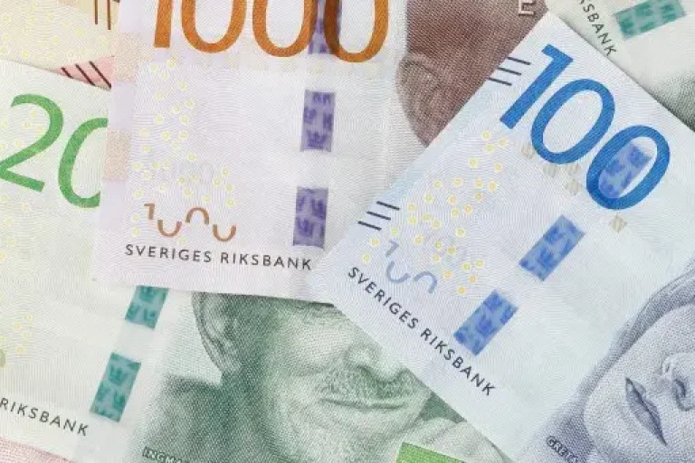 Bild på svenska sedlar