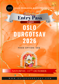08. Entry pass with Dinner(veg) – Saturday 17/10/2026 (Validity: 4 PM to 10 PM)