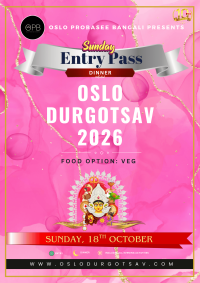10. Entry pass with Dinner(veg) – Sunday 18/10/2026 (Validity: 4 PM to 10 PM)