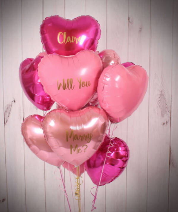 Pink & Rosé Gold Hearts 6 stk - Bilde 2