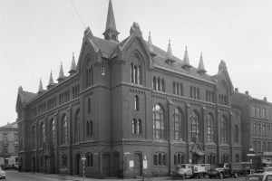 Calmeyergatens misjonshus i 1958. Frikirken lå i Calmeyers gate