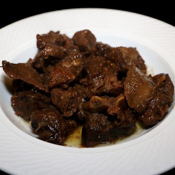 Wild boar in red wine