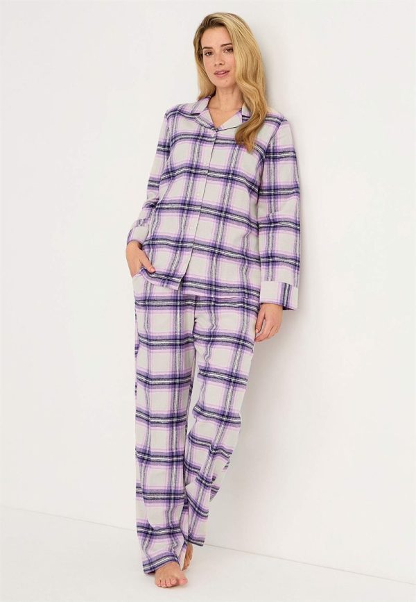 Ruudullinen pyjama flanellista Felicia