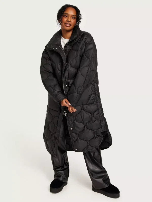 JJXX - Tikkitakit - Black - Jxlenora Oversized Shiny Quilted Coat Sn - Takit