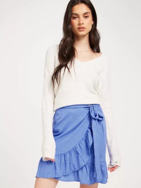 Only - Minihameet - Blue Bonnet Confetti Dot - Onlolivia Wrap Skirt Wvn Noos - Hameet - Mini Skirts