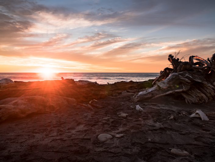 Westküste, Neuseeland, Fox Gletscher, Franz Josef, Hoktika, Strand, Beach, Sunset