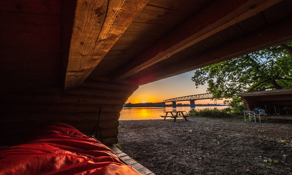 Shelter ved vandet Fyn havet