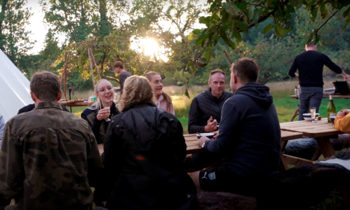 bålhygge i lavvu med SeaRangers