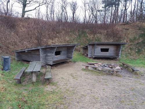 shelter ved vandet shelter ved havet Bornholm Arnager shelterplads