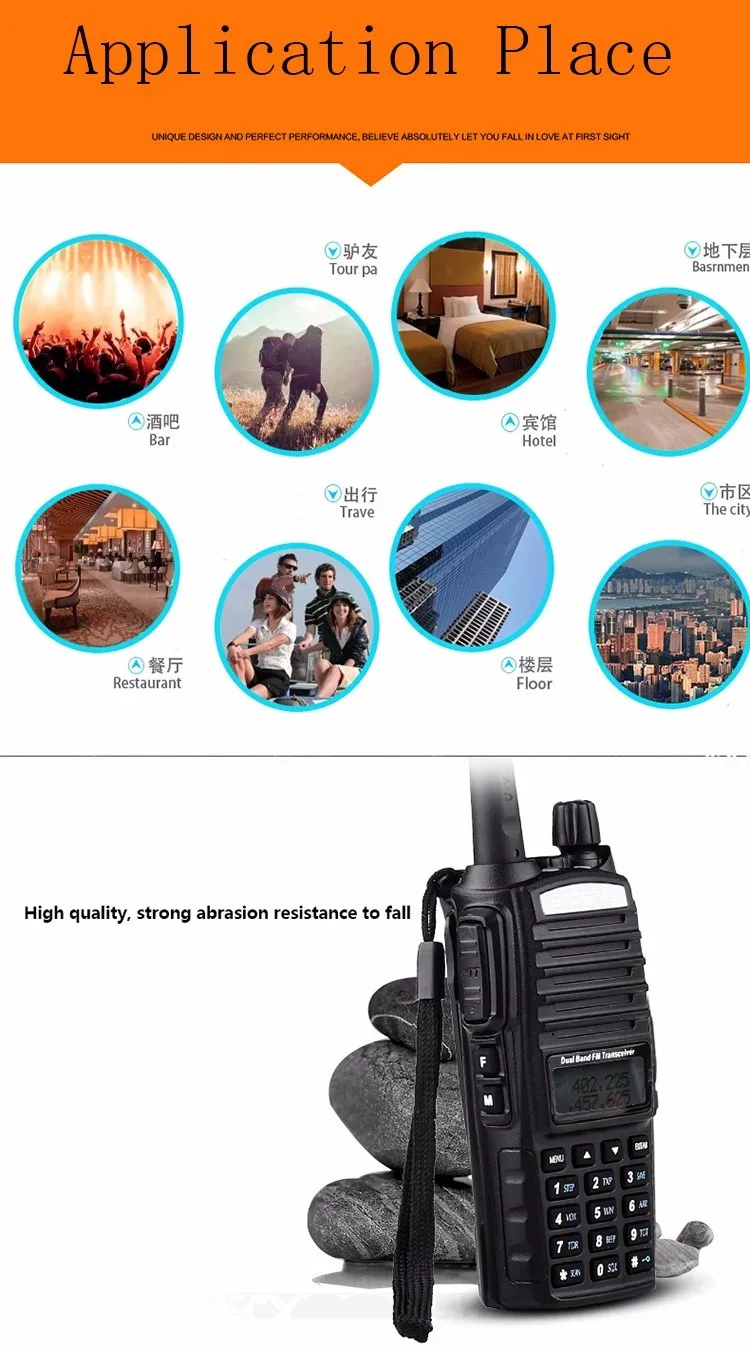 Portable Two-way Transceiver comunicador Radio Walkie Talkie Baofeng UV-82 For CB Ham Radio Vhf Uhf Dual Band Baofeng UV 82 UV82 (5)