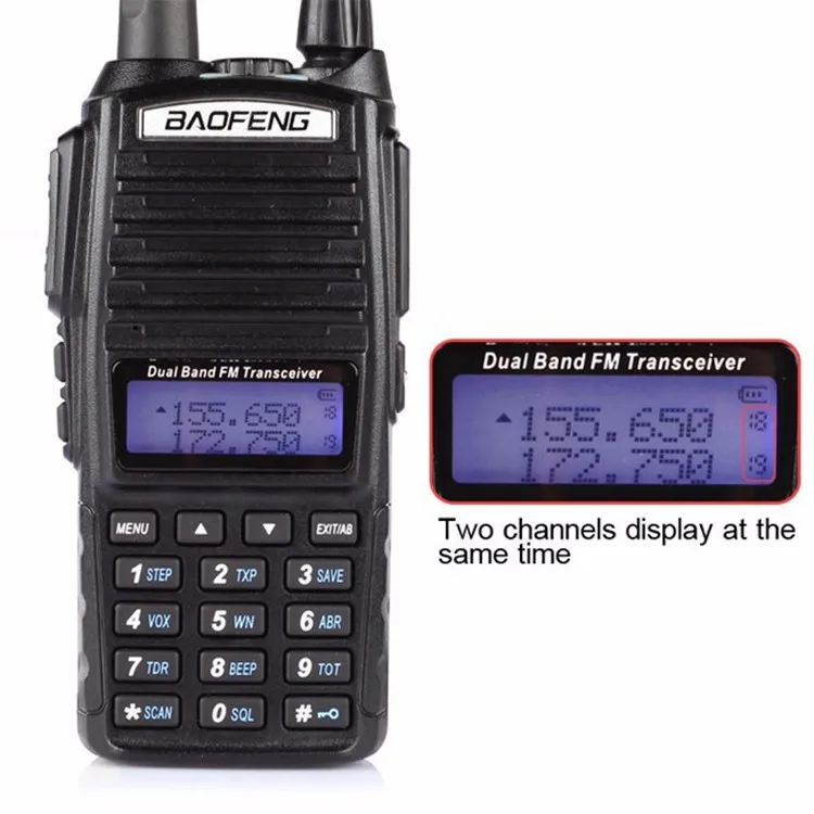 Portable Two-way Transceiver comunicador Radio Walkie Talkie Baofeng UV-82 For CB Ham Radio Vhf Uhf Dual Band Baofeng UV 82 UV82 (6)