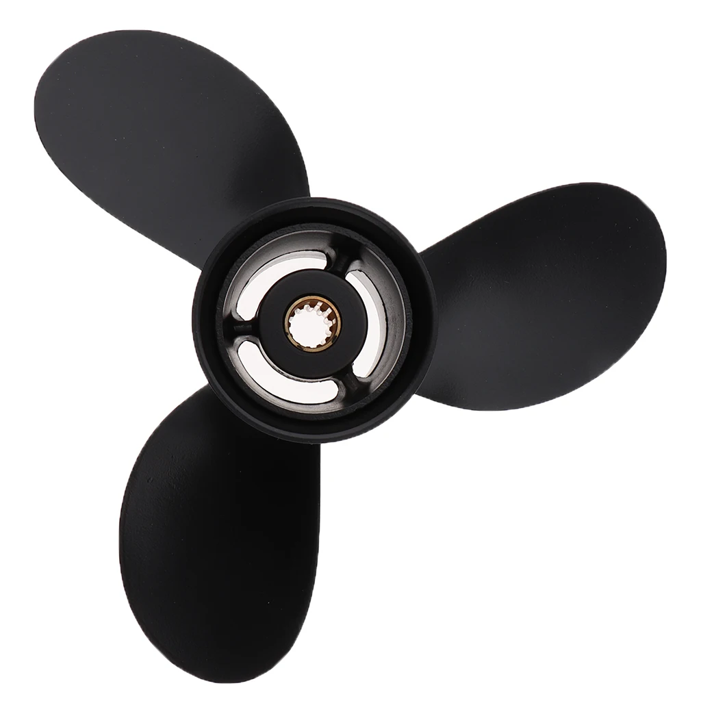 Black Boat Engine Propeller 8.5 X 9 for Tohatsu 2 & 4 STROKE 6 HP 8 HP 9.8 HP