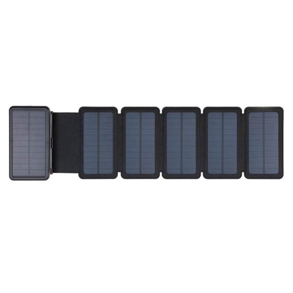 Sandberg Solar 6-Panel Powerbank 20.000 mAh, 20W PD & QC, Sort