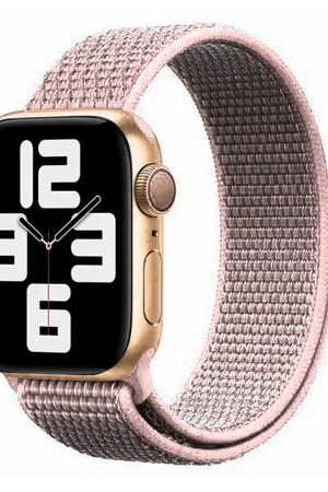 Lippa Apple Watch nylonrem 42/44/45/49, Rose Gold