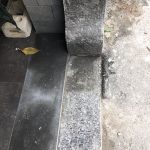 Aero pulitura di soglio e colonnine in pietra lavica 06