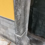 Aero pulitura di soglio e colonnine in pietra lavica 08