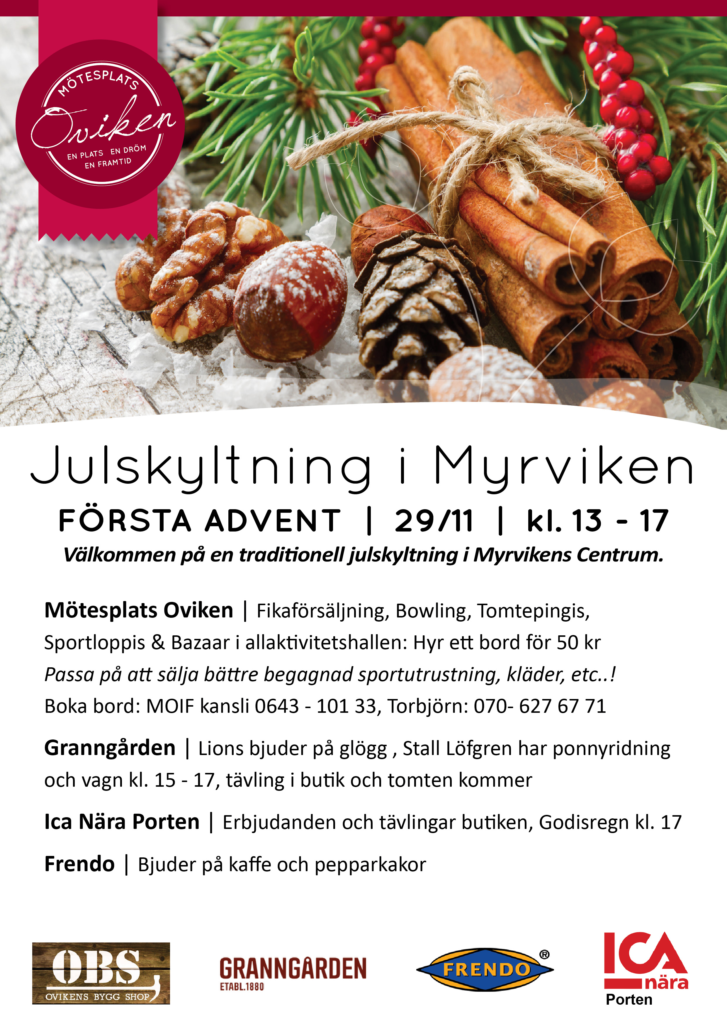 Julskyltning i Myrvikens Centrum