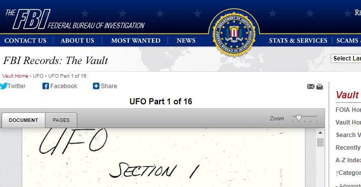 FBI UFO files