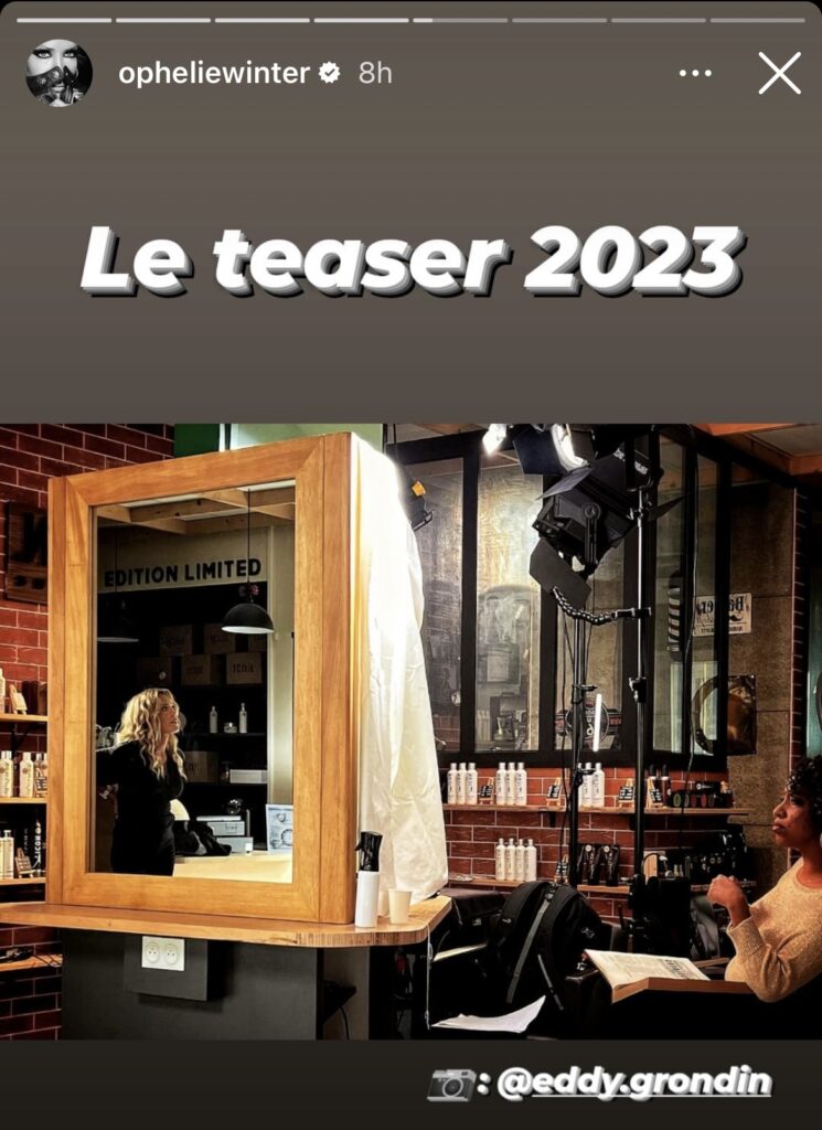 Ophélie Winter sur le tournage de la saison 2 de la série SOMIN GAZÉ pour Canal +