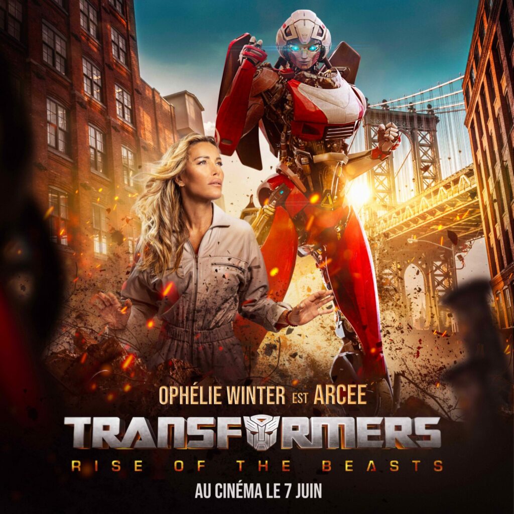 Ophélie Winter est la voix d'ARCEE dans Transformers - Rise of the best