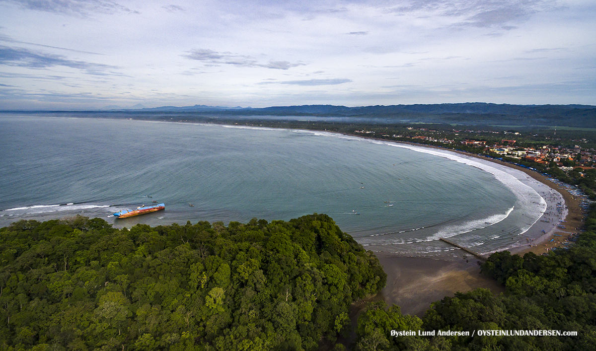 DJI aerial Pangandaran 2017 ship viking 