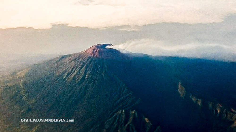 Slamet Volcano Aerial Java Indonesia