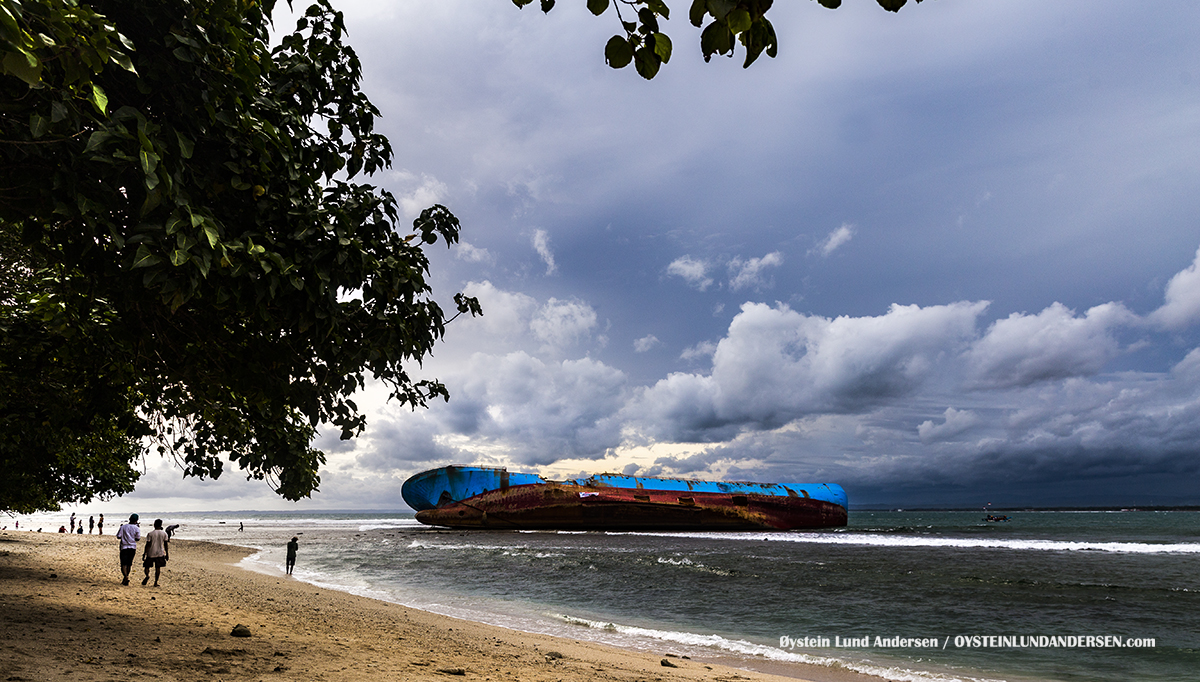 Pangandaran 2017 MV Viking ship capsized beach Indonesia