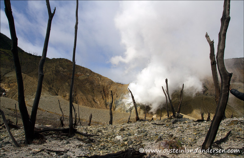 The kawah baru crater, that last erupted in 2002.
