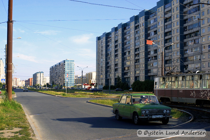 Residental area in a suburb outside St. Petersburg.