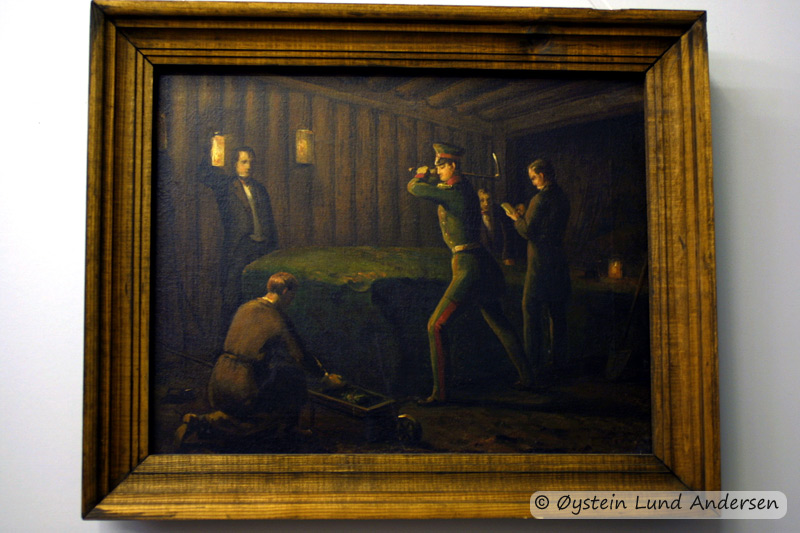 Painting portraying the execution of the Romanovs. Museum in Yeketerinburg.