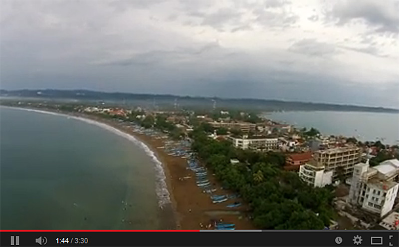 Pangandaran West Java Indonesia beach aerial video