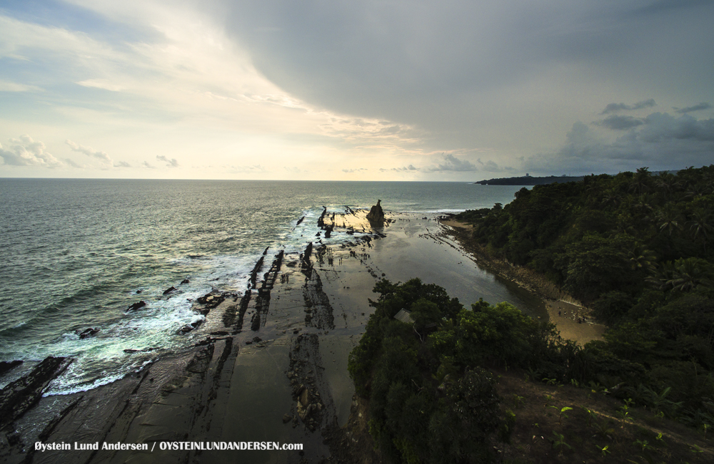 Sawarna Beach 2016 West Java Sukabumi Indonesia Pantai Sawarna Indonesia Aerial Tanjung Layar