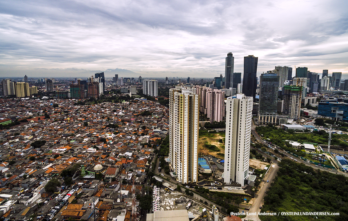 Aerial Rasuna Raid Bakrie Jakarta Indonesia 