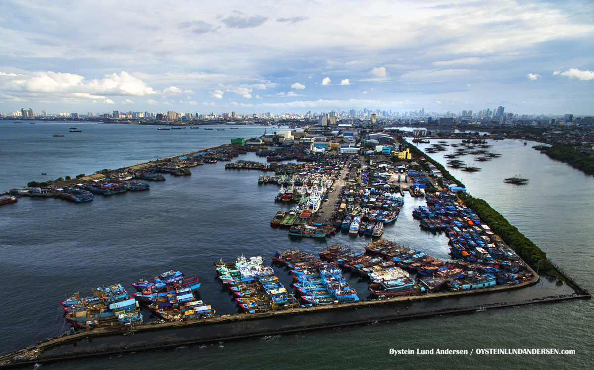 Muara Baru Jakarta harbour pelabuhan muara baru DJI Phantom Indonesia 2016 boat kapal