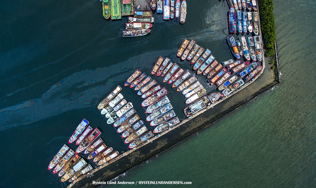 Muara Baru Jakarta harbour pelabuhan muara baru DJI Phantom Indonesia 2016 boat kapal