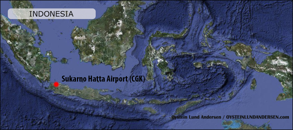 sukarno hatta airport Jakarta Peta Map