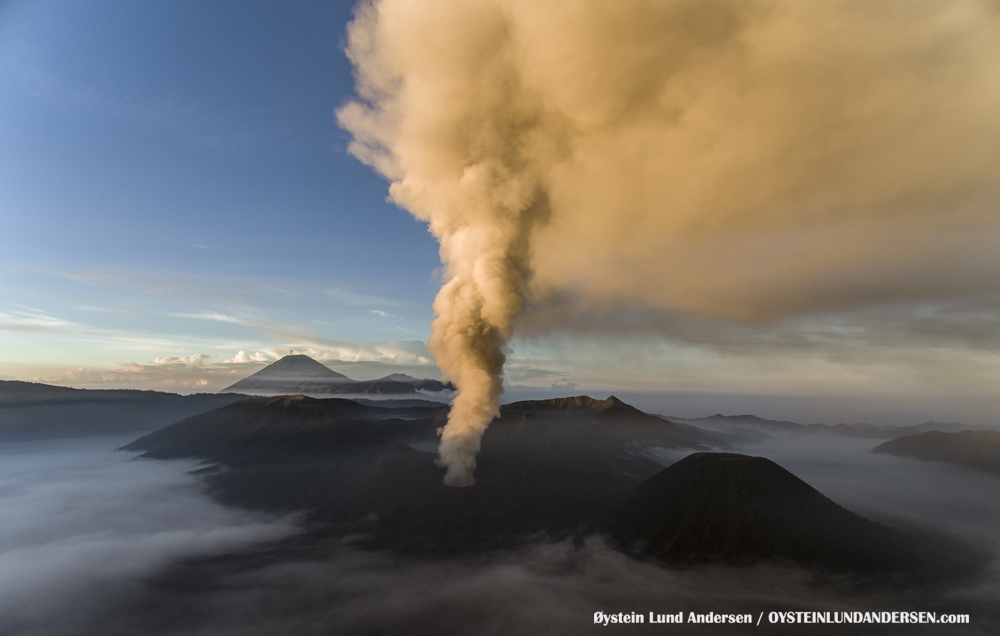 Aerial Bromo Volcano Tengger Eruption 2016