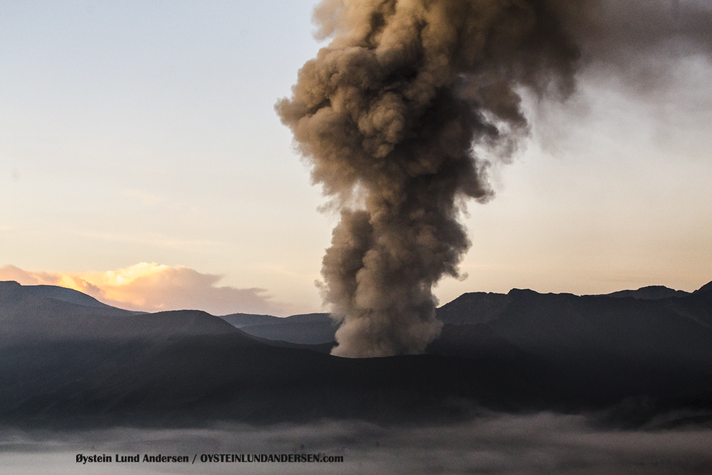 Aerial Bromo Volcano Tengger Eruption 2016