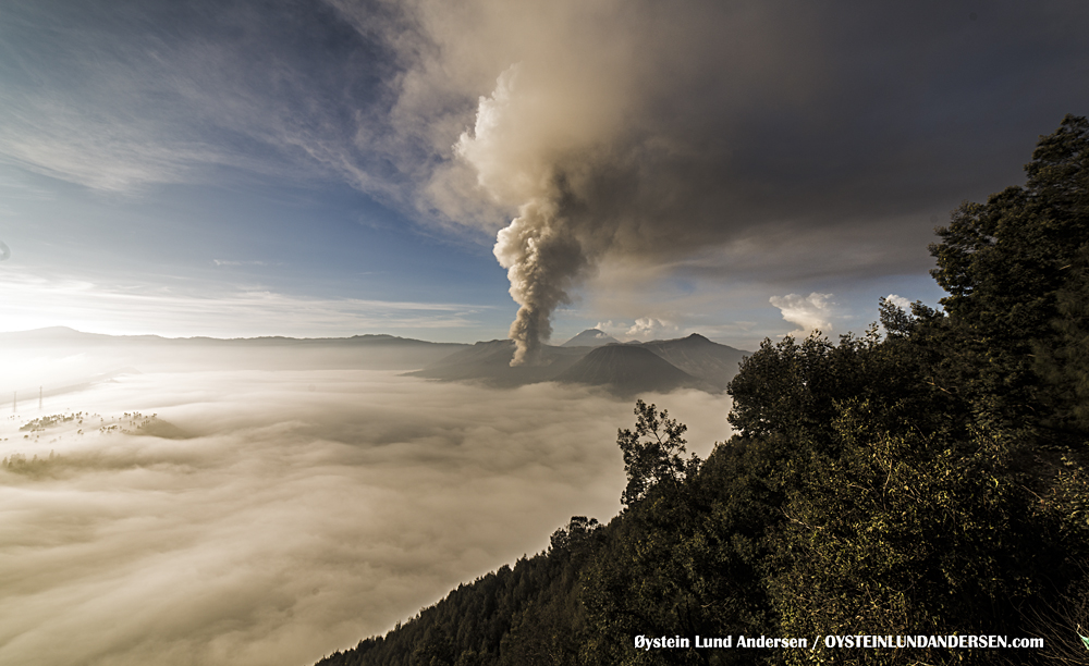 Aerial Bromo Volcano Tengger Eruption 2016