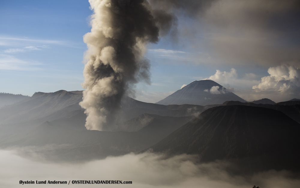 Aerial Bromo Volcano Tengger Eruption 2016