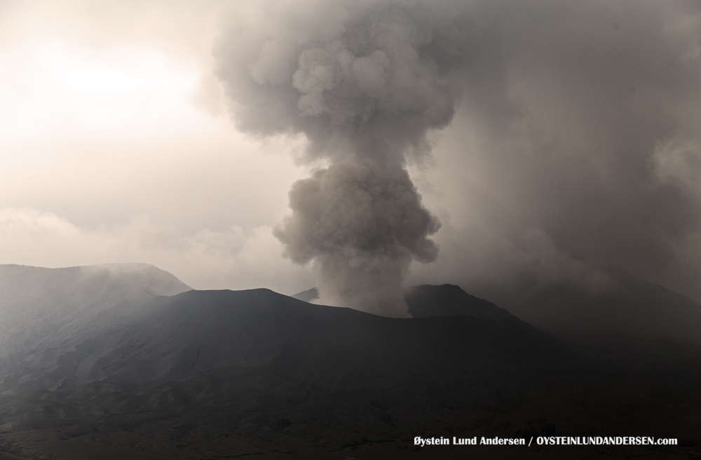 Aerial Bromo Volcano Tengger Eruption 2016