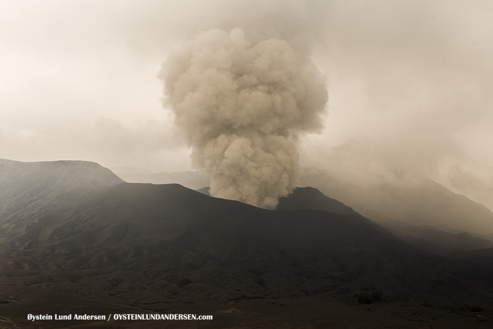 Aerial Bromo Volcano Tengger Eruption 2016