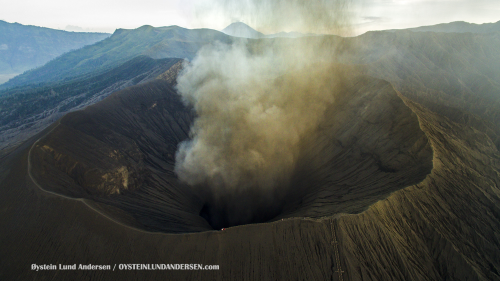 Aerial Phantom Bromo Eruption 2016 Tengger Indonesia Eruption Volcano June 2016