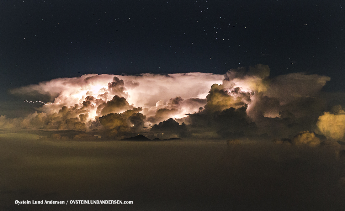 Thunderstorm Bromo Tengger Java Indonesia july 2016 Volcano Geology Oystein Andersen