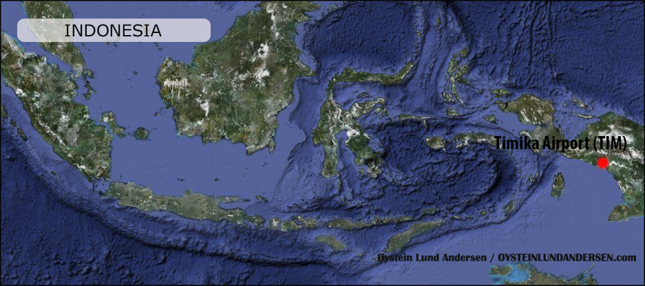Timika airport Mozes Kilangin airport peta map bandara timika