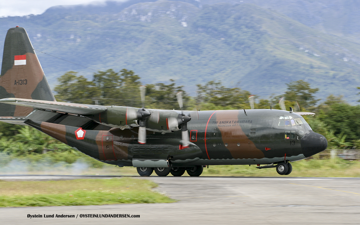 TNI-AU C-130 (A-1313) (January 2010) Wamena WMX airport papua spotting